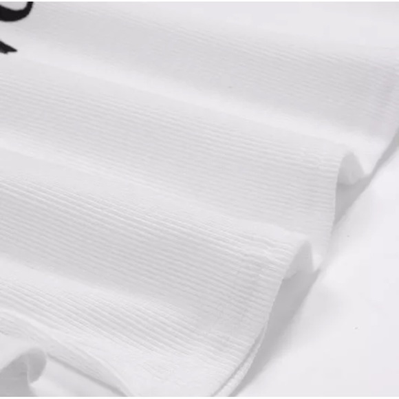 V-Neck Boat Neck White Long Sleeve Relax Shirt - Picture 4 of 4